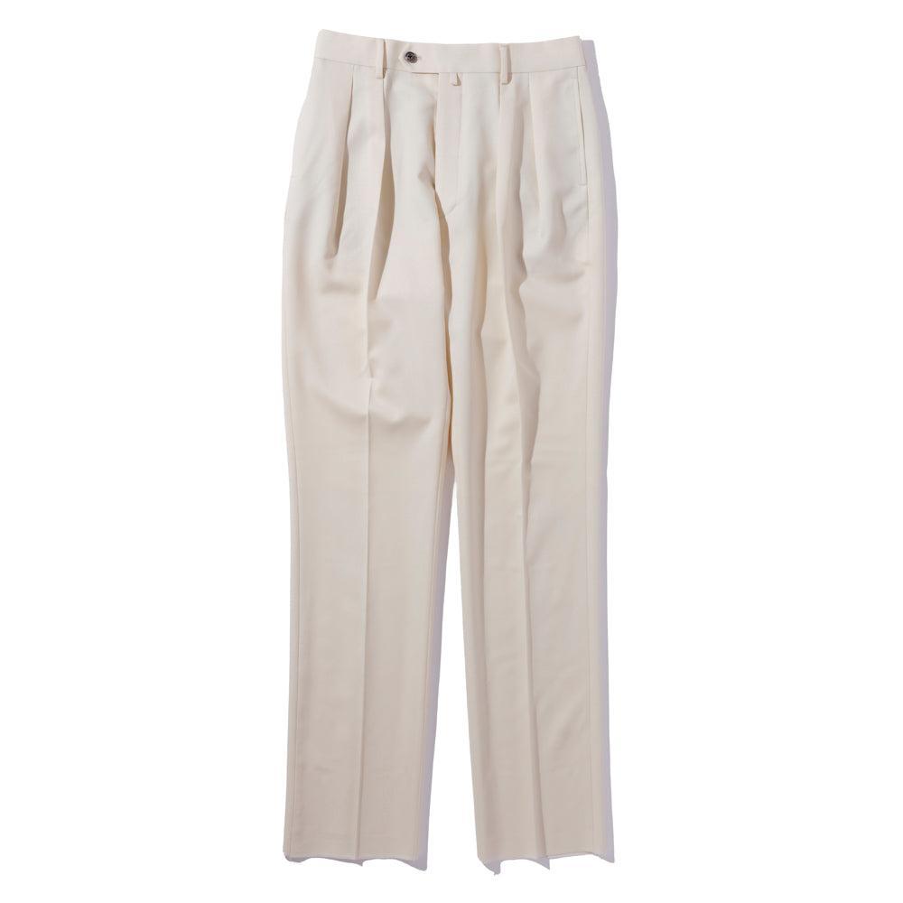 Wool Gabardine Standard Trousers Ivory