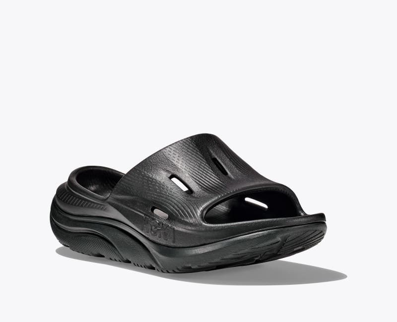 HOKA Women's Ora Recovery Slide 3 Shoes in Black/Black