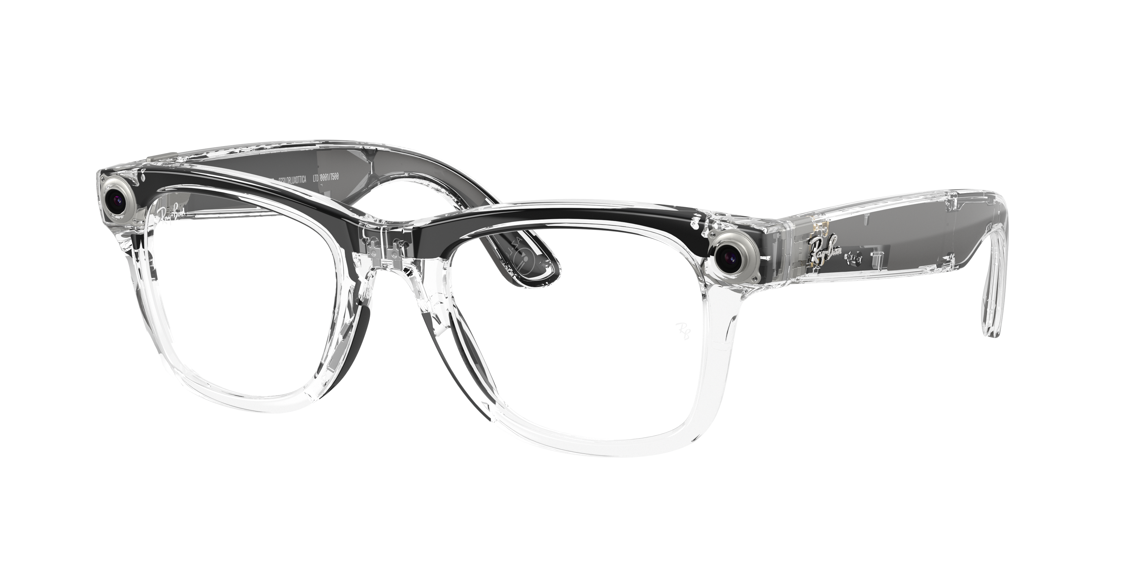 Ray-Ban Unisex Ray-Ban Meta Gen 1 Wayfarer - Frame color: Transparent, Lens color: Clear/Sapphire