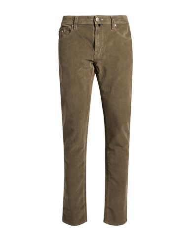 Man Pants Military green Size 32 Cotton, Elastane