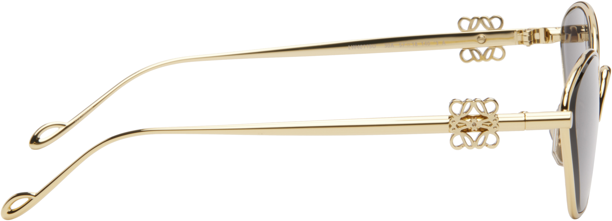LOEWE Gold Anagram Hexagonal Sunglasses