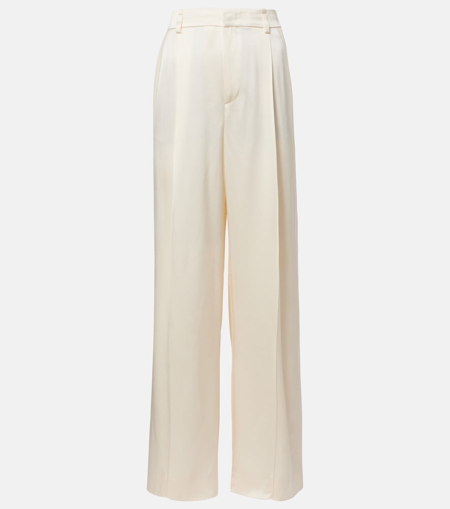 Satin wide-leg pants
