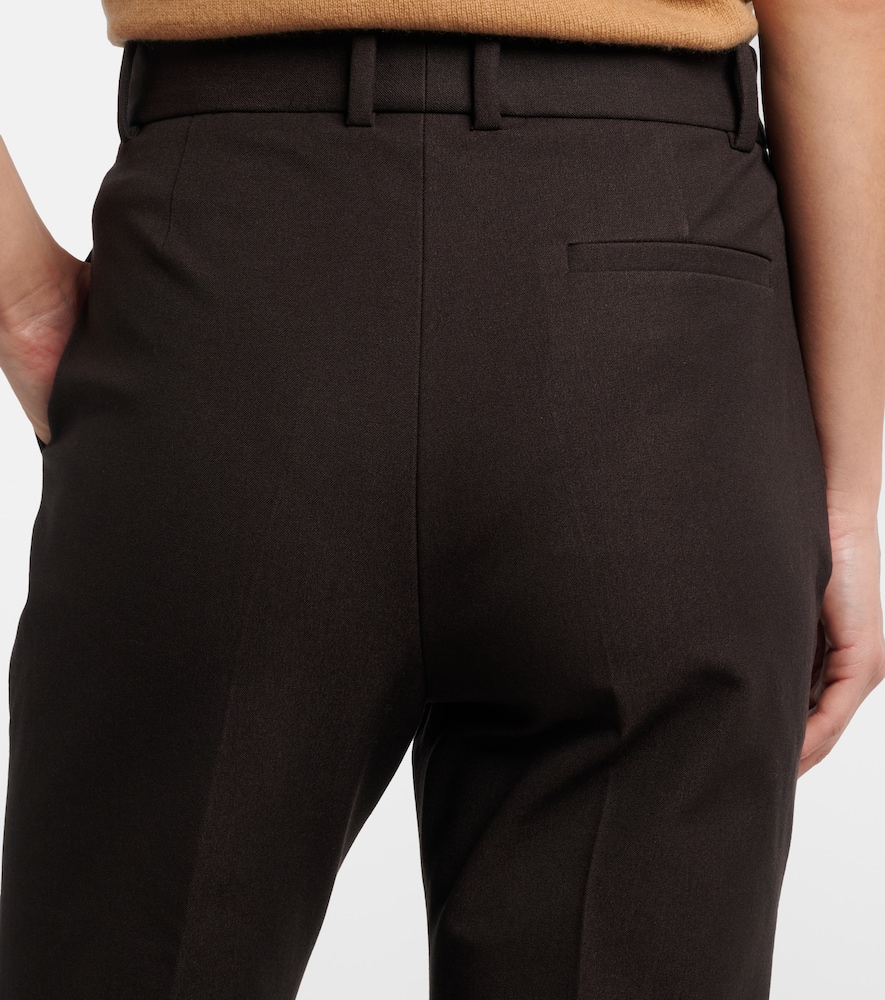 Tafira high-rise gabardine flared pants
