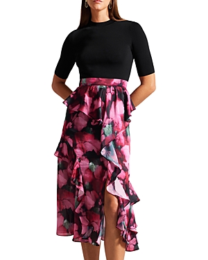 Darciia floral-print dress - Black