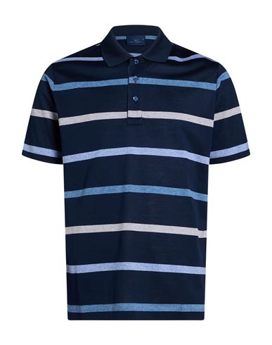 Man Polo shirt Navy Size L Cotton