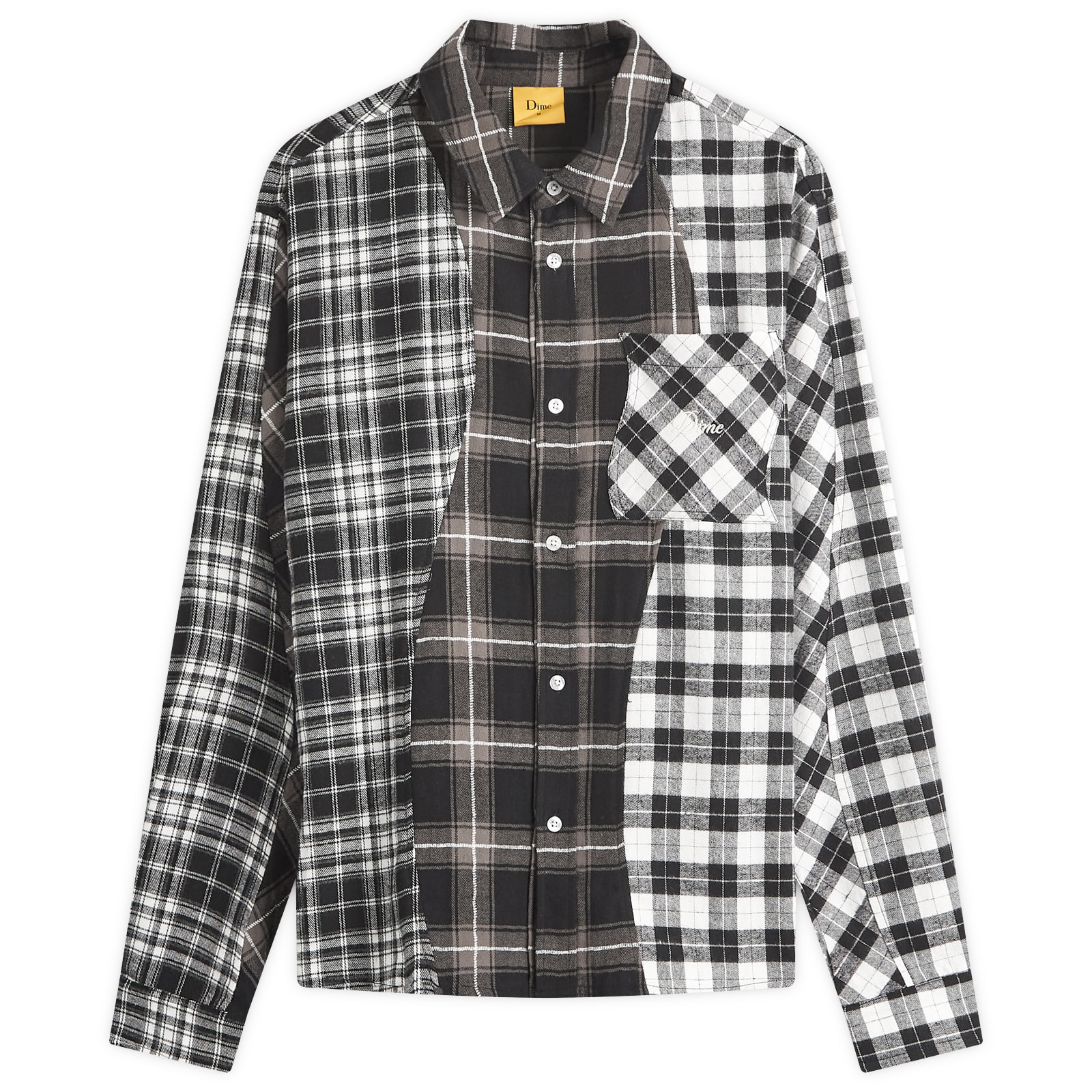 Men's Triple Plaid Shirt in Black