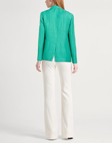 Woman Blazer Green Size 10 Viscose, Linen, Polyester, Polyamide