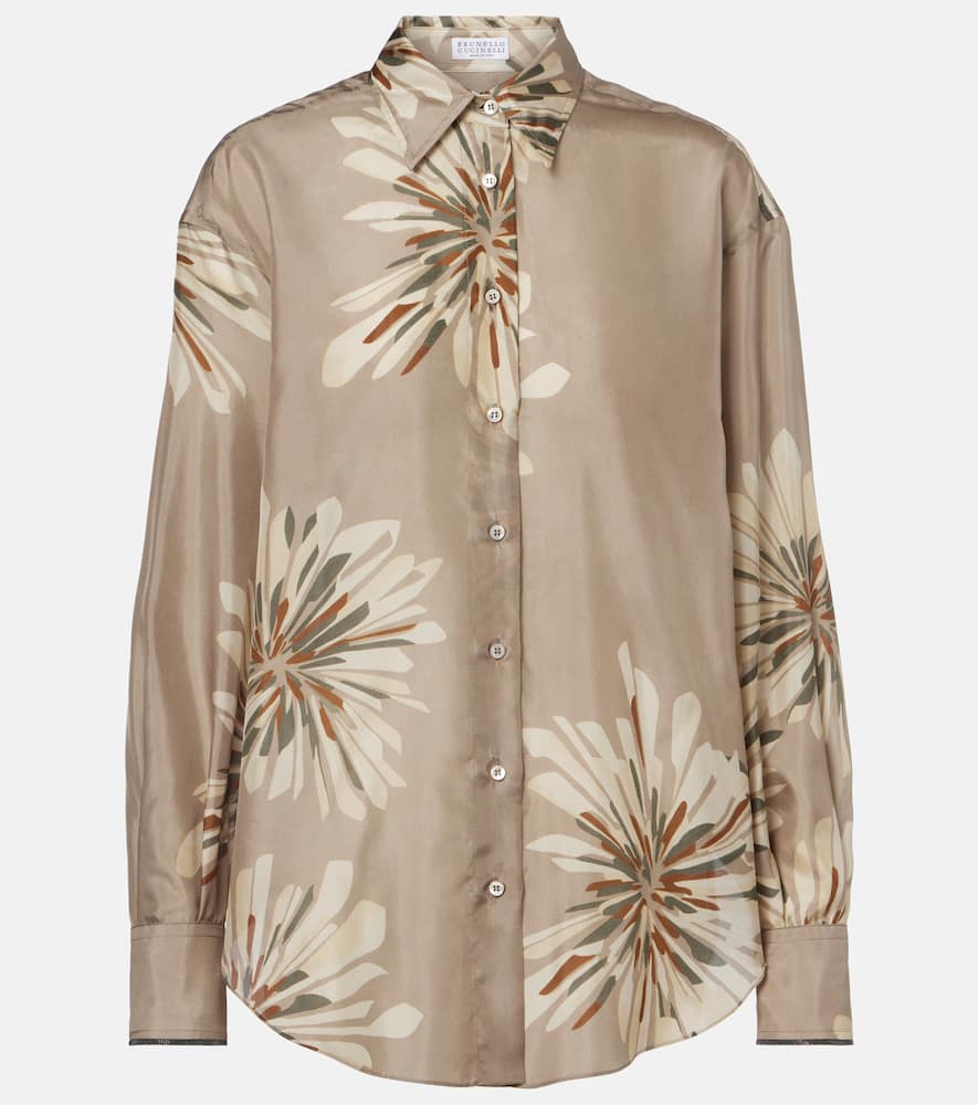 Floral silk shirt