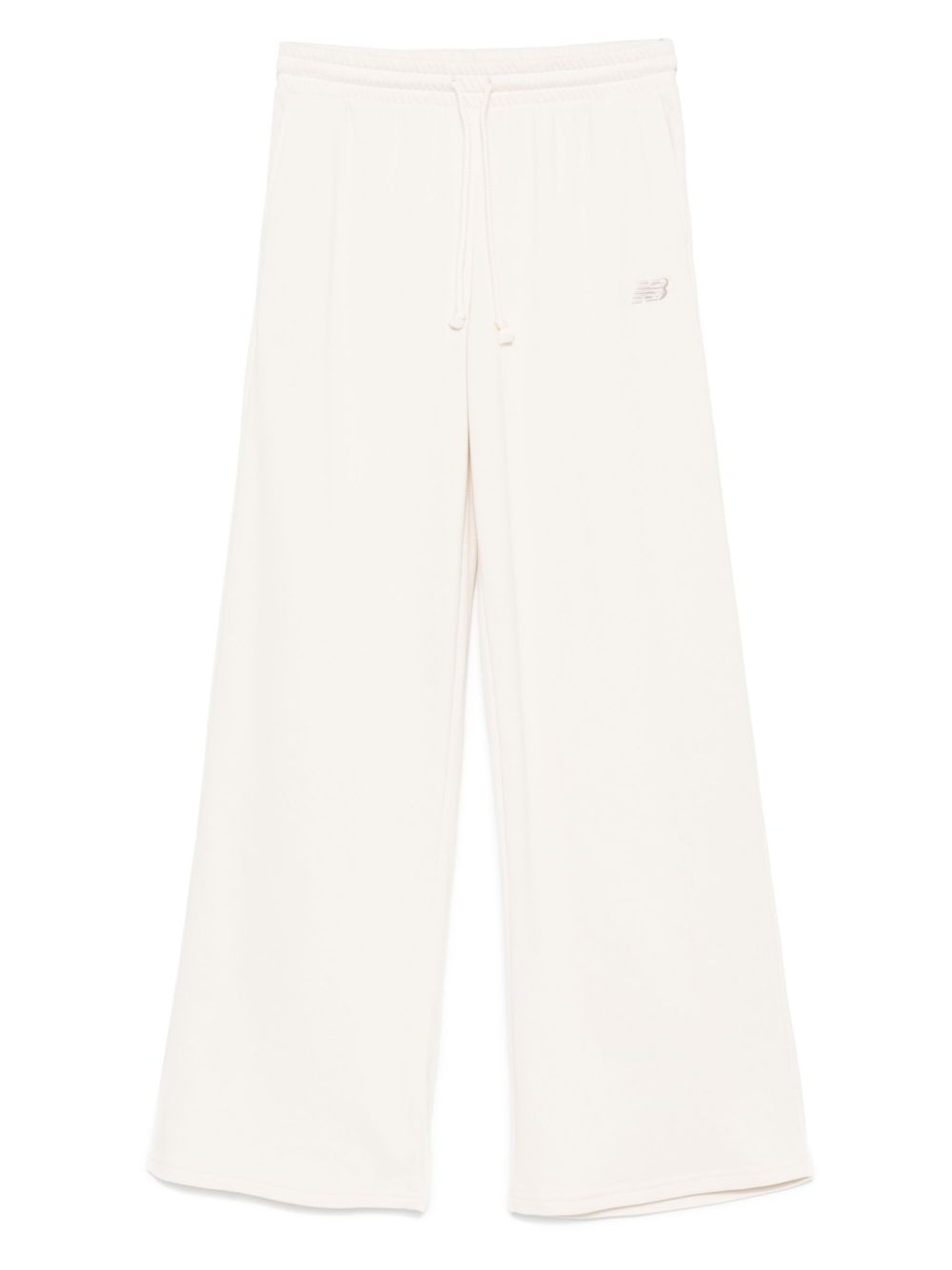 Logo-embroidered trousers - Neutrals