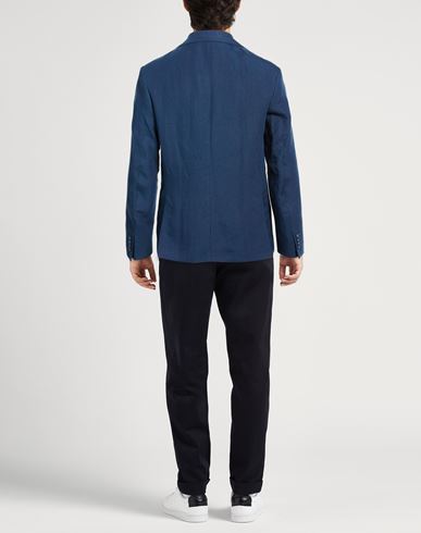 Officine Générale Man Blazer Blue Size 40 Linen