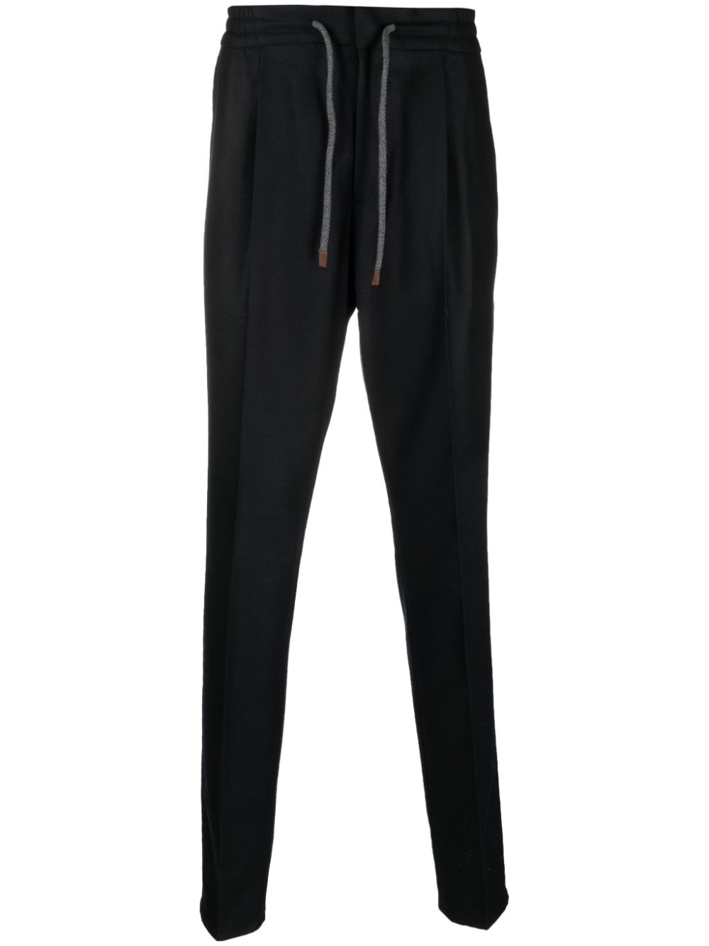 Drawstring straight-leg trousers - Grey
