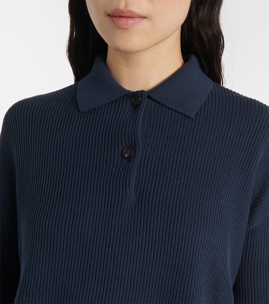 Cotton polo sweater