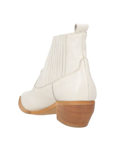 Ovyé Woman Ankle boots White Size 10 Soft Leather