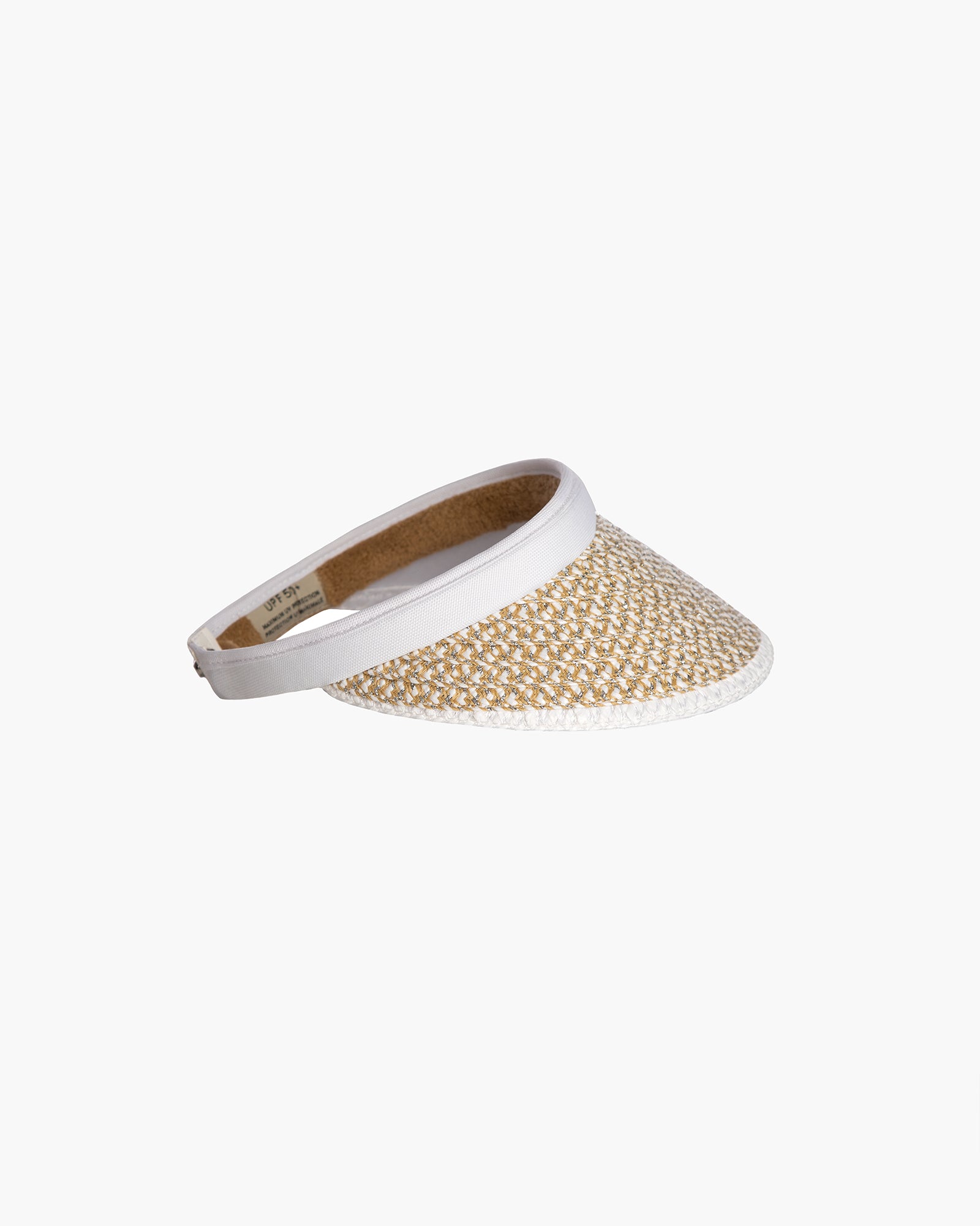 Women's Frost/White Structured Visor for female, Blocks 95% UVA/UVB rays