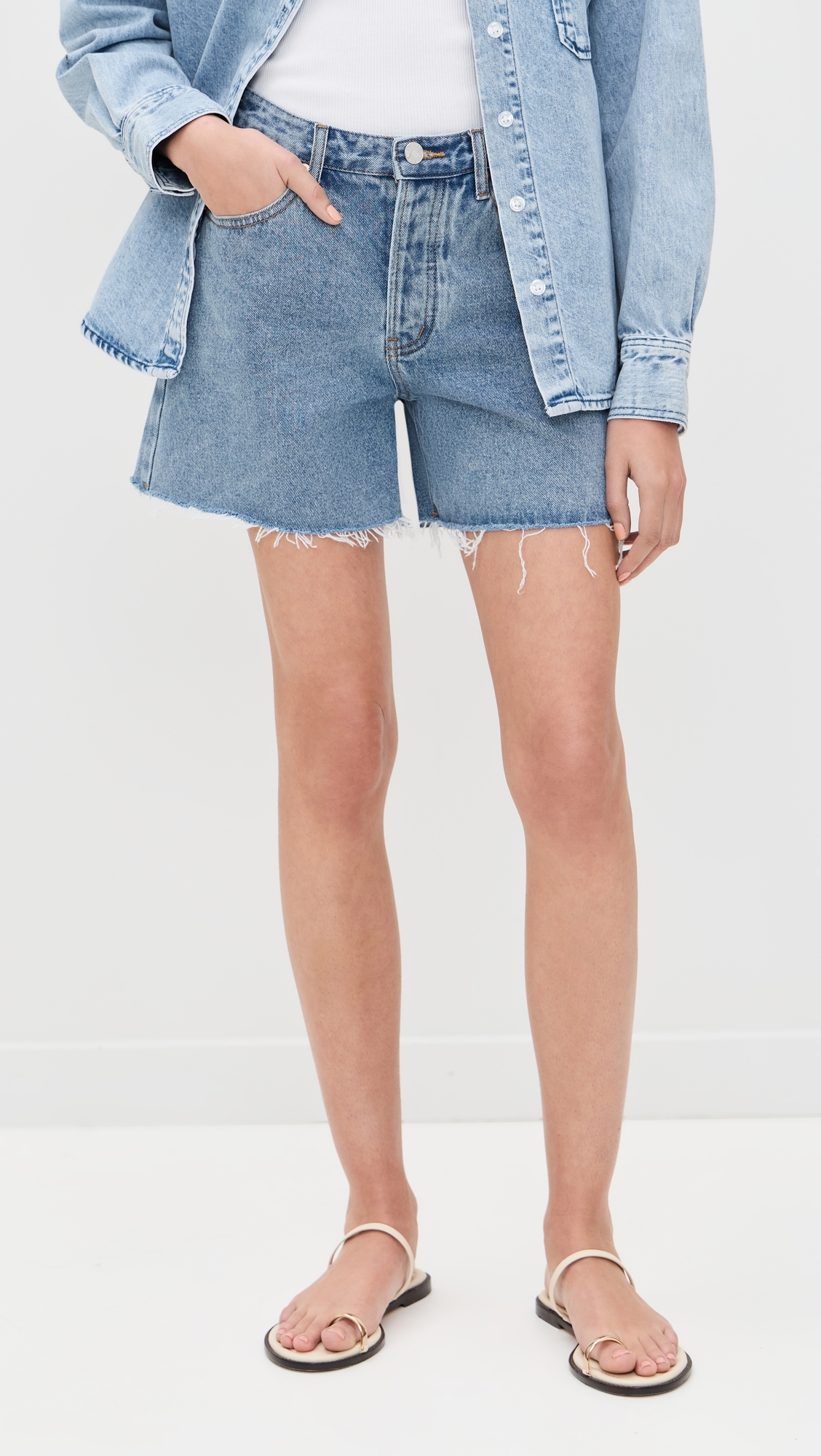 PARKE Vintage Wash Long Baggy Shorts Vintage Wash