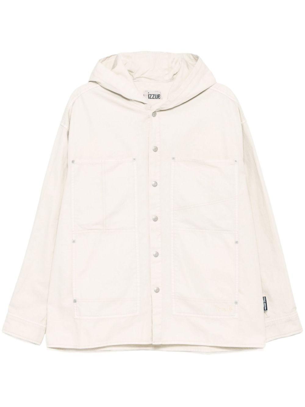 Hooded shirt jacket - Grey