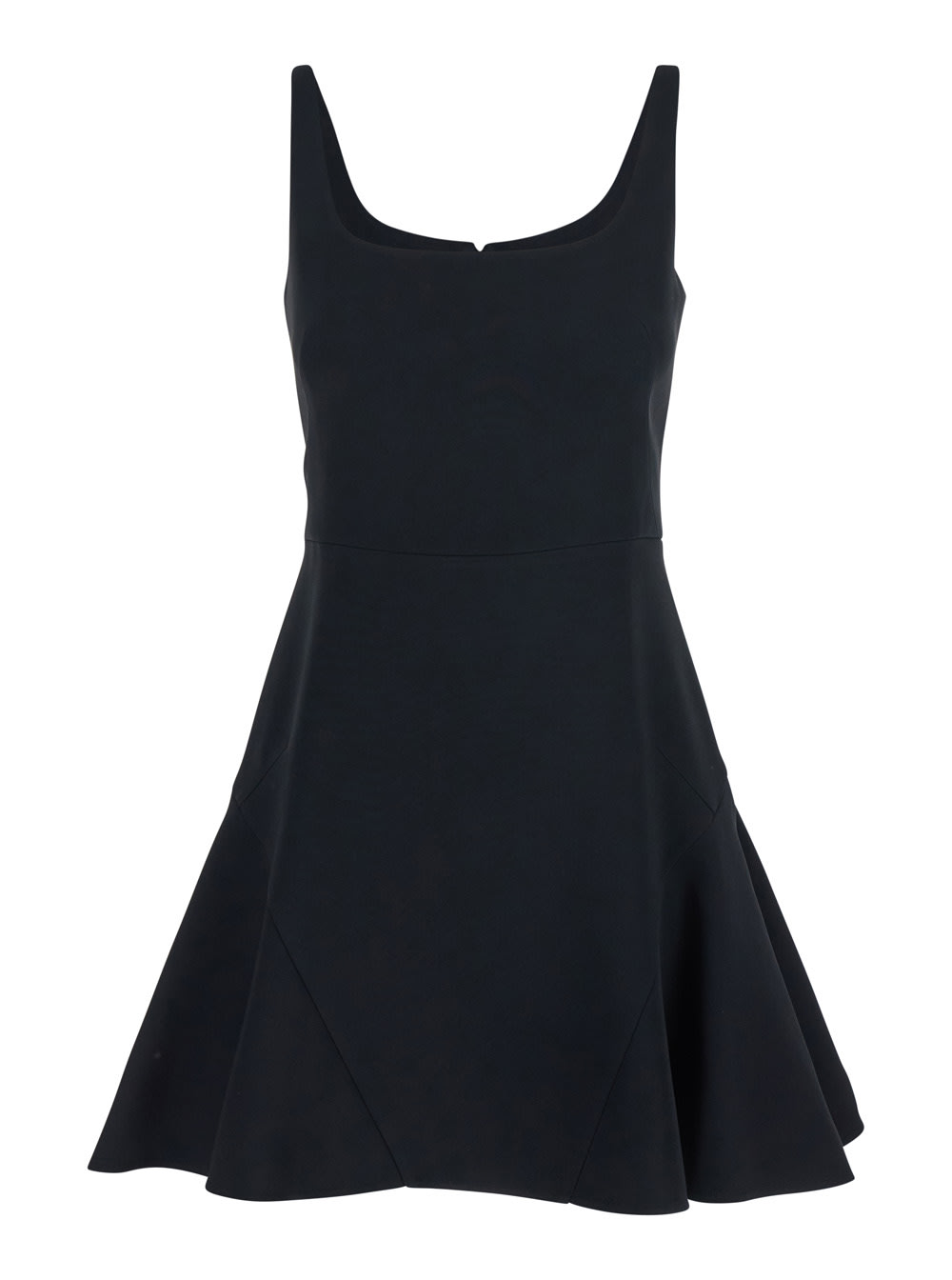 Mini Fluted Dress Dresses Black