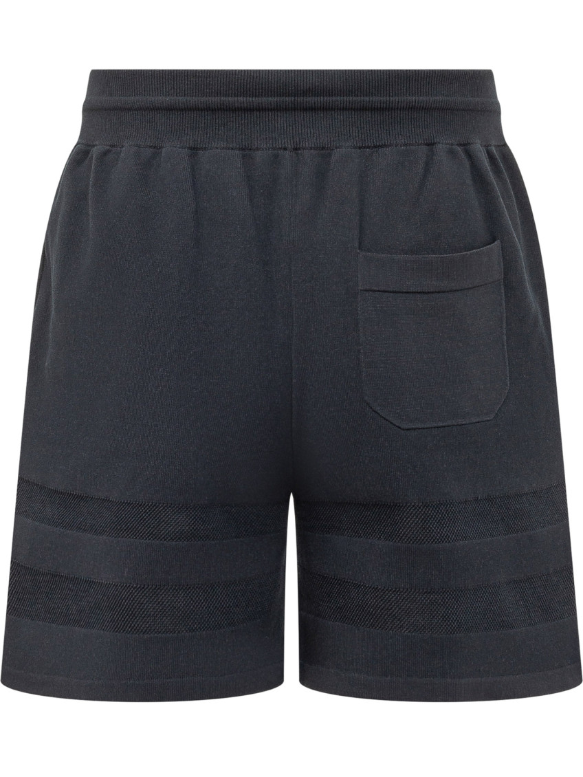 Blue Textured Shorts