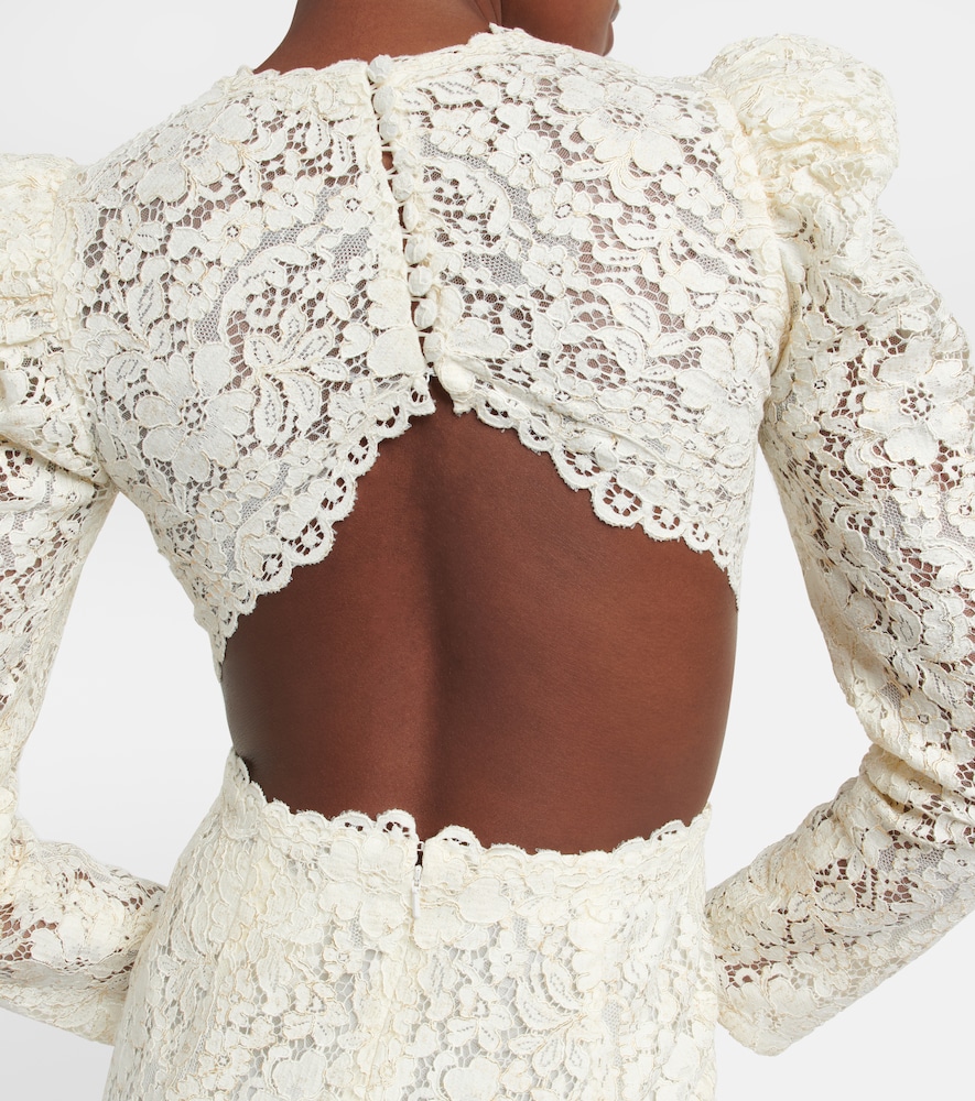 Bridal Zenni lace cutout minidress