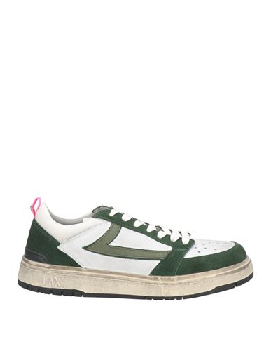 Woman Sneakers Green Size 8 Leather, Textile fibers