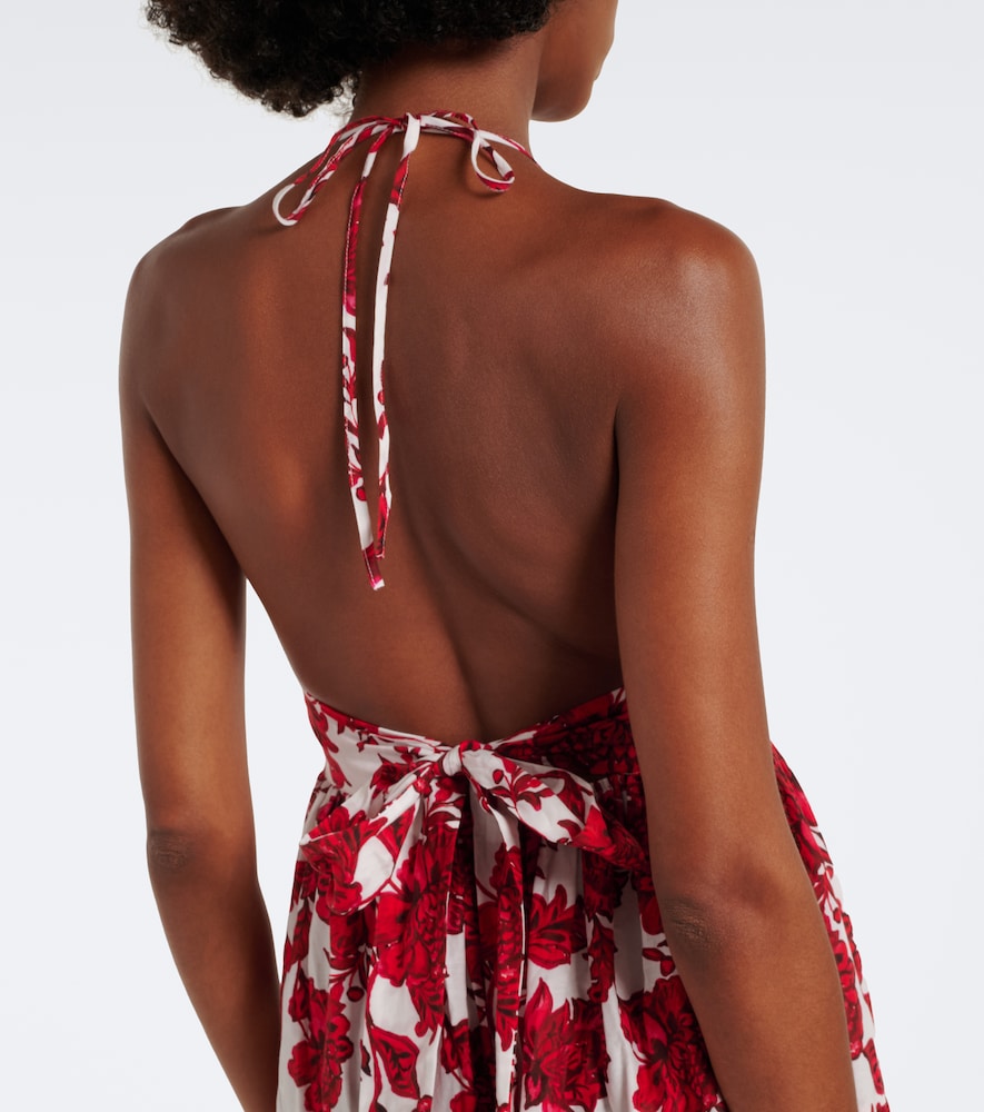 Clover floral cotton and silk maxi dress