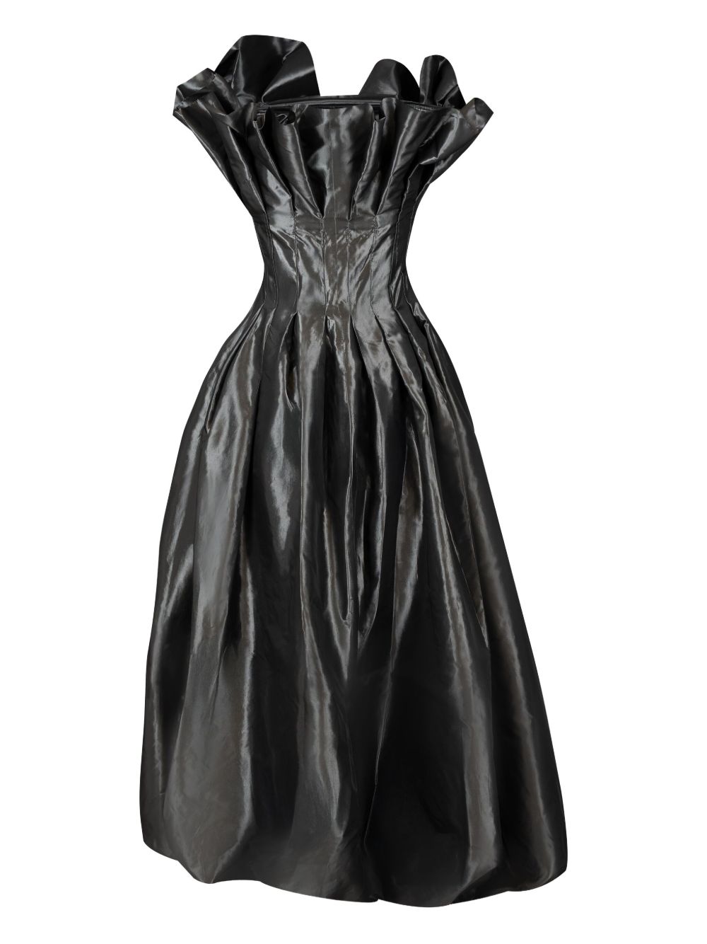 Ruffled draped dress - Grey