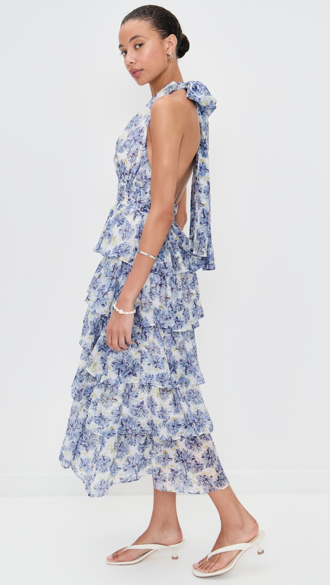 Odessa Maxi Dress Ivory Blue Multi