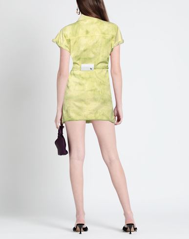Woman Mini dress Lime green Size 2 Cotton, Lyocell