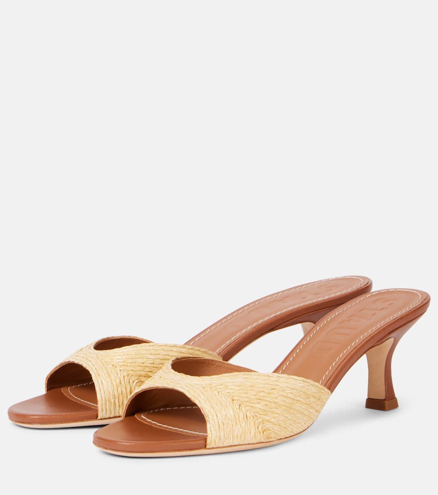 Staud Brigitte 55 leather-lined mules