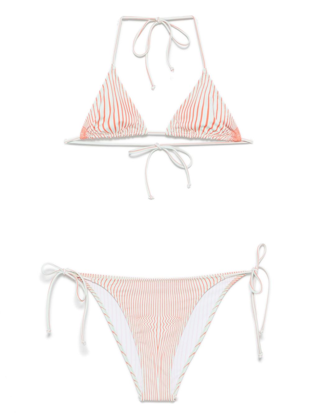 Pinstripe Body Morphing bikini - Green