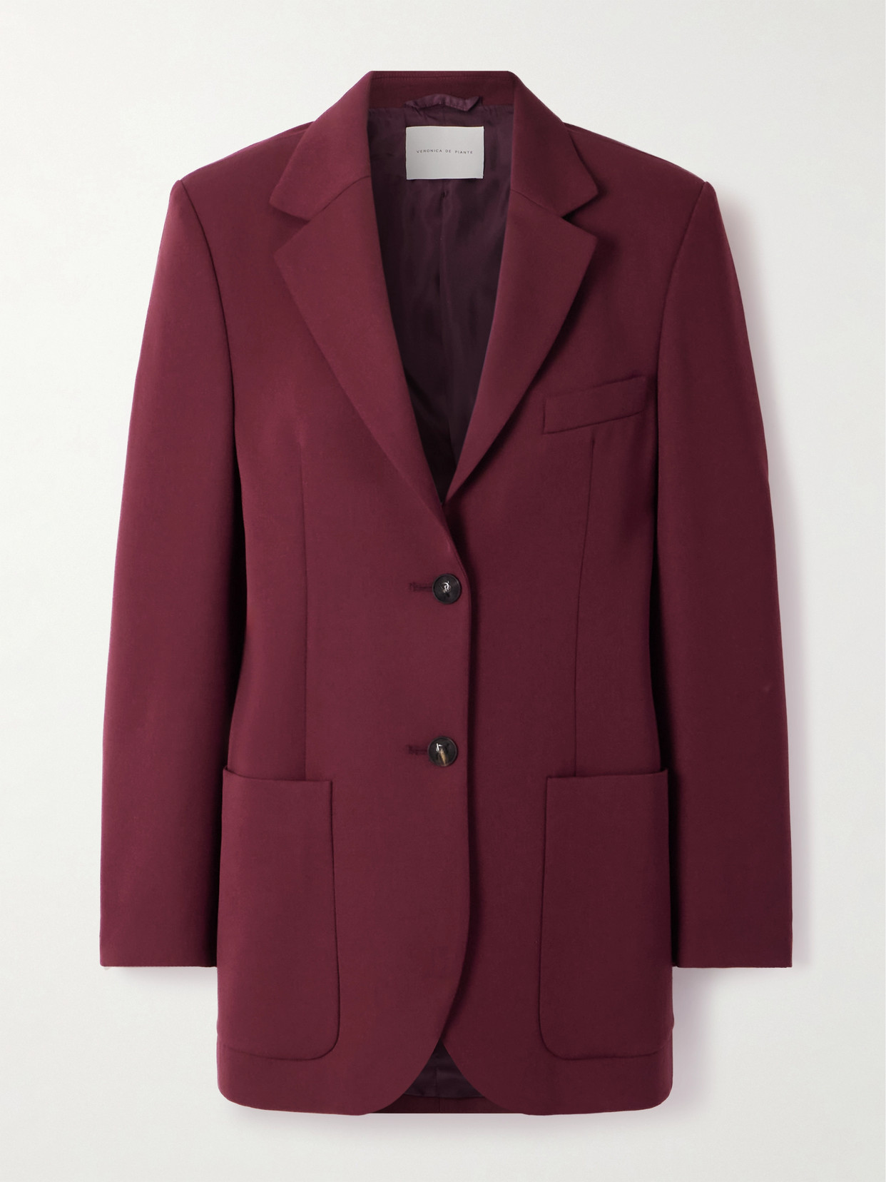 Sebastian Grain De Poudre Wool Blazer - Burgundy