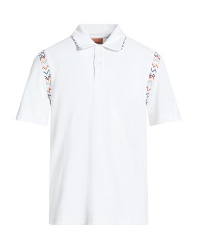 Man Polo shirt White Size L Cotton