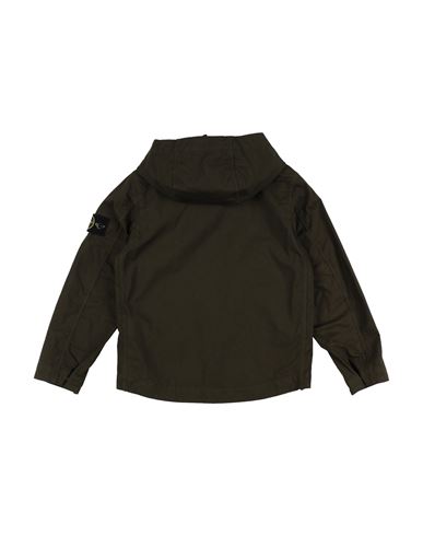 Kid Boy Jacket Military green Size 12 Cotton, Elastane