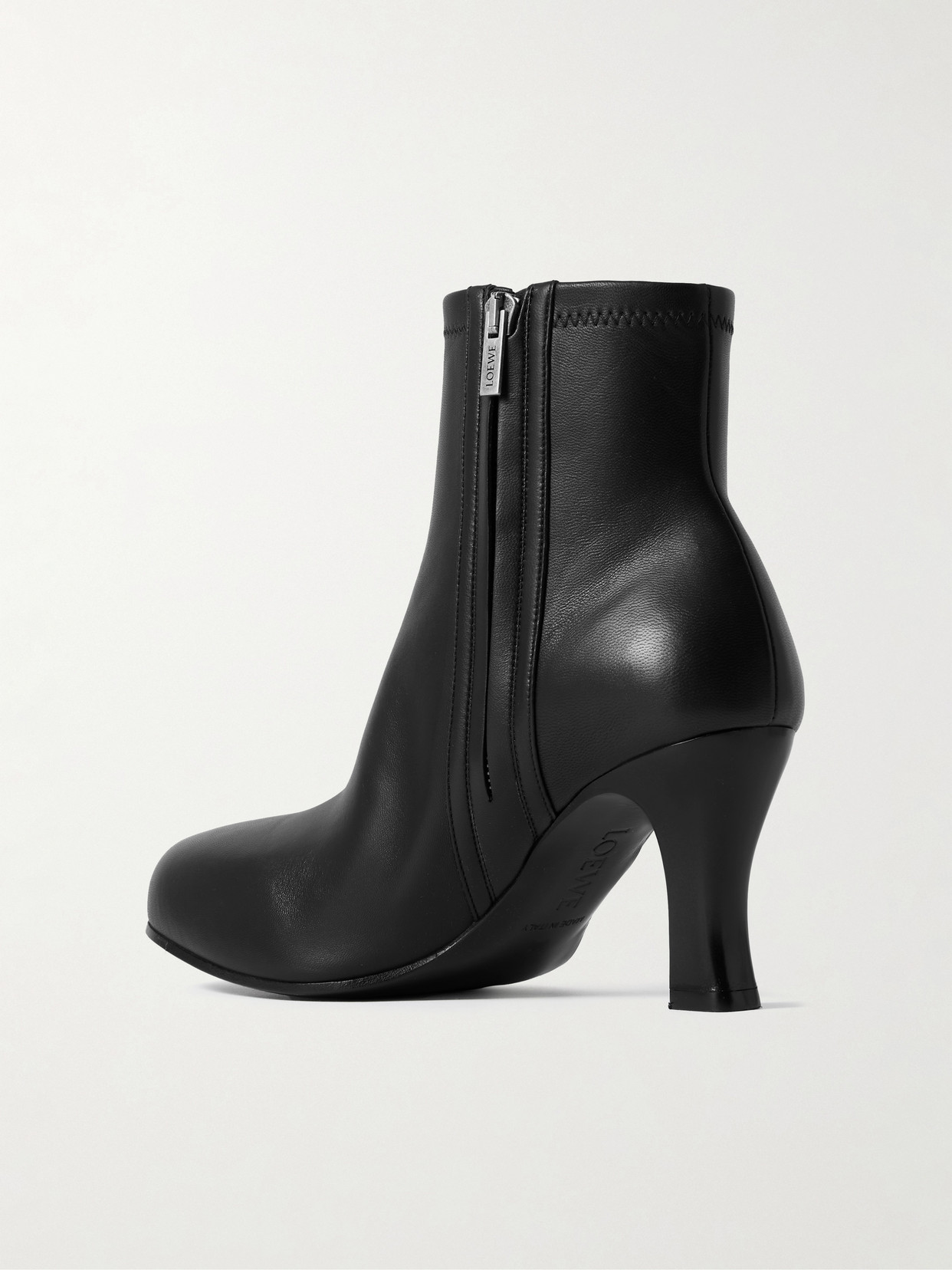 Bobine Leather Ankle Boots - Black