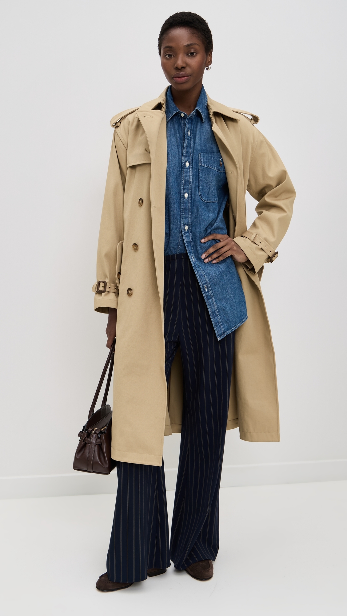 Cotton Twill Trench Coat Surrey Tan