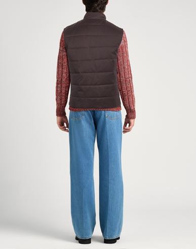 Platinum Man Vest Dark brown Size 40 Polyester, Polyamide