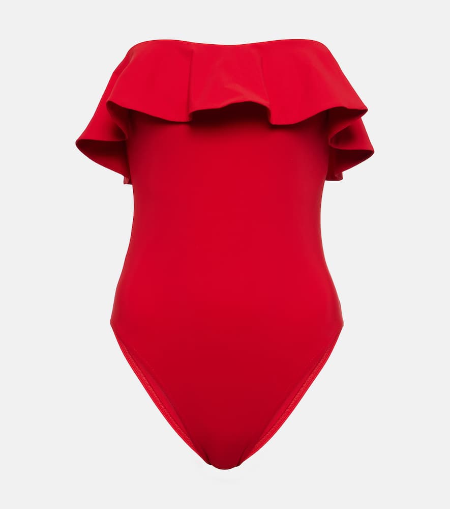 Karla Colletto 여성 Ruffled bandeau swimsuit