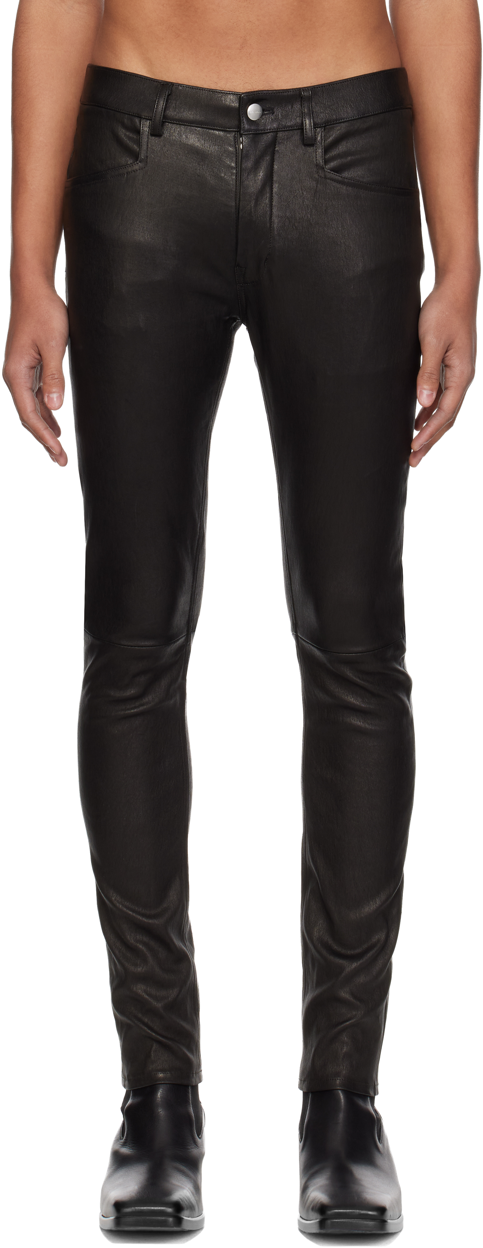 Black Temple Tyrone Leather Pants