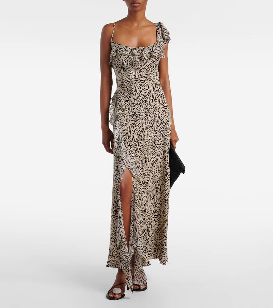 Ester silk crêpe de chine maxi dress