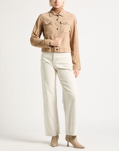 Woman Jacket Sand Size S Goat skin