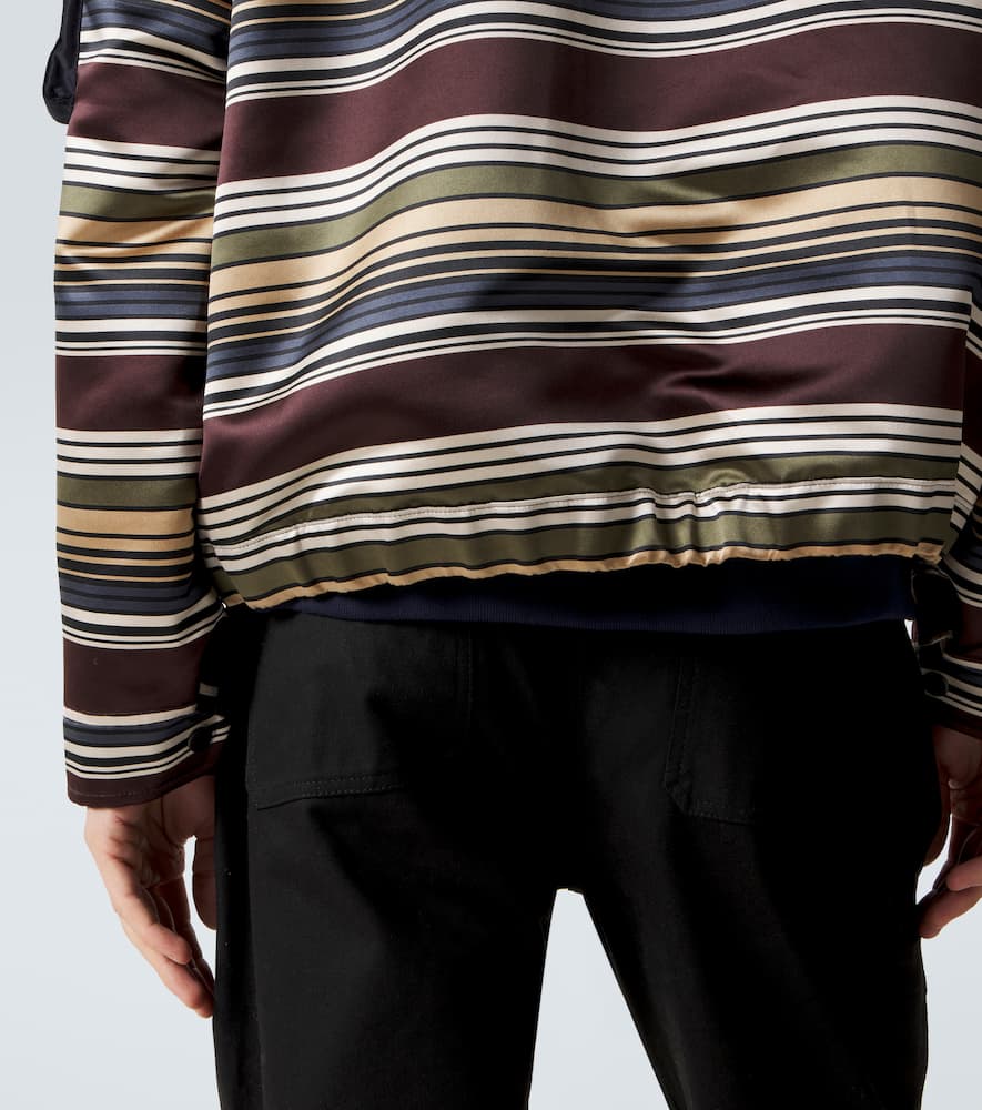 Striped blouson jacket