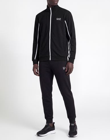 Man Tracksuit Black Size M Cotton