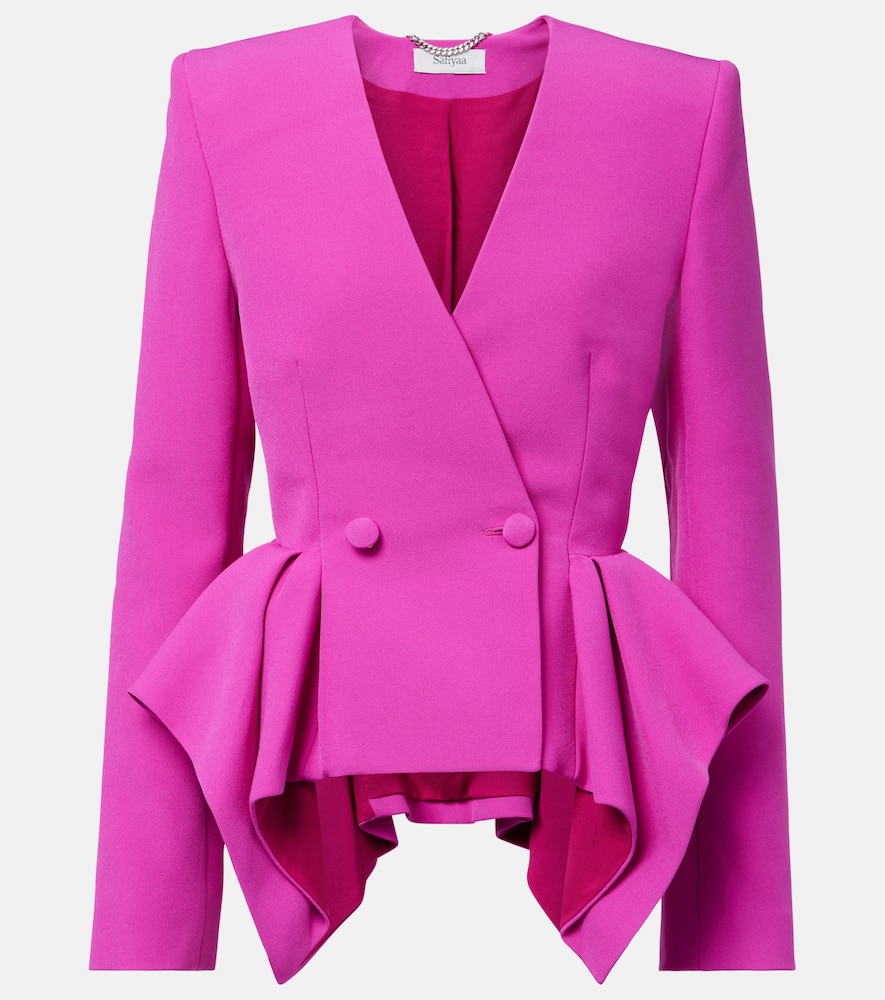 Safiyaa Double-breasted peplum blazer