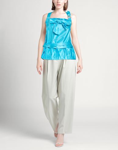 Woman Top Azure Size 4 Silk, Cotton