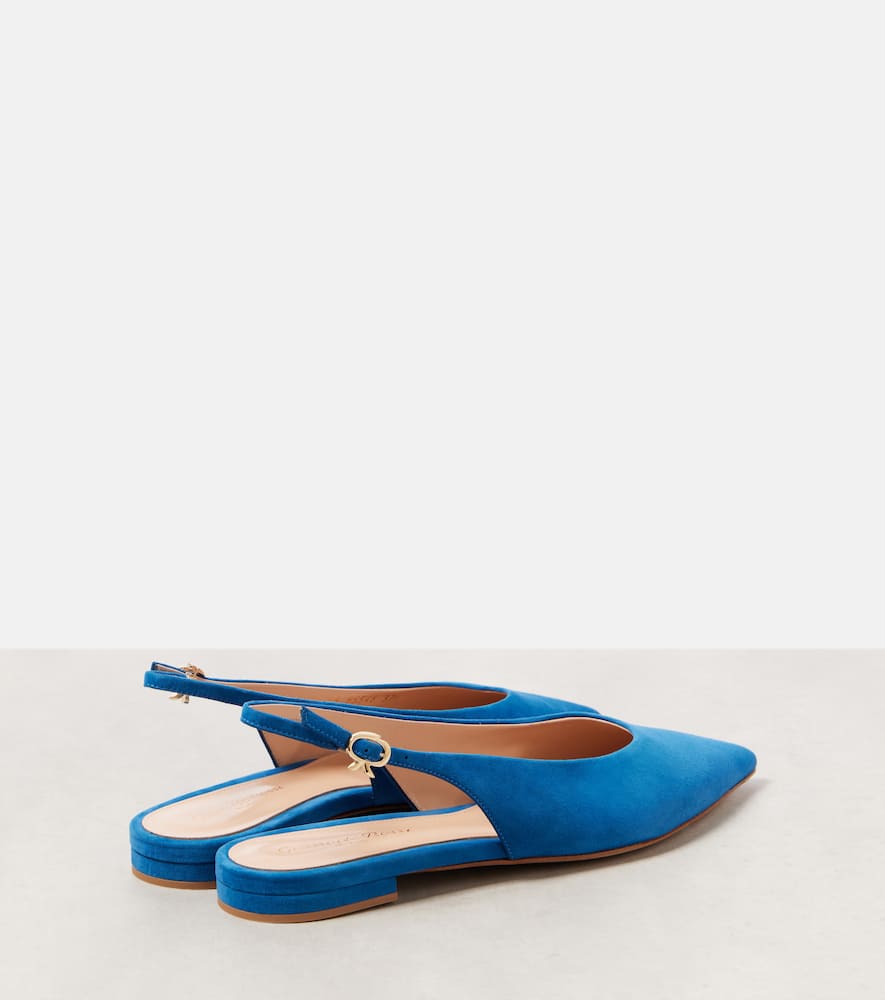 Gianvito Rossi Suede slingback flats