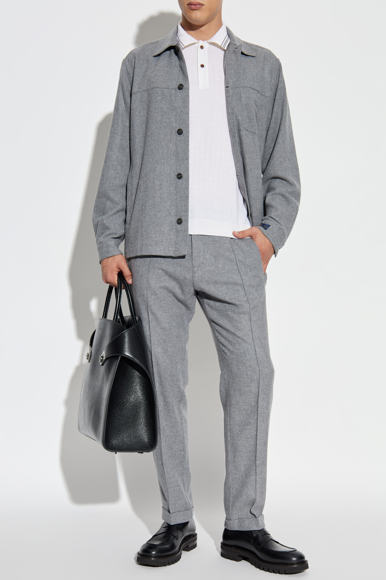 Wool Shirt, Men's, Grey