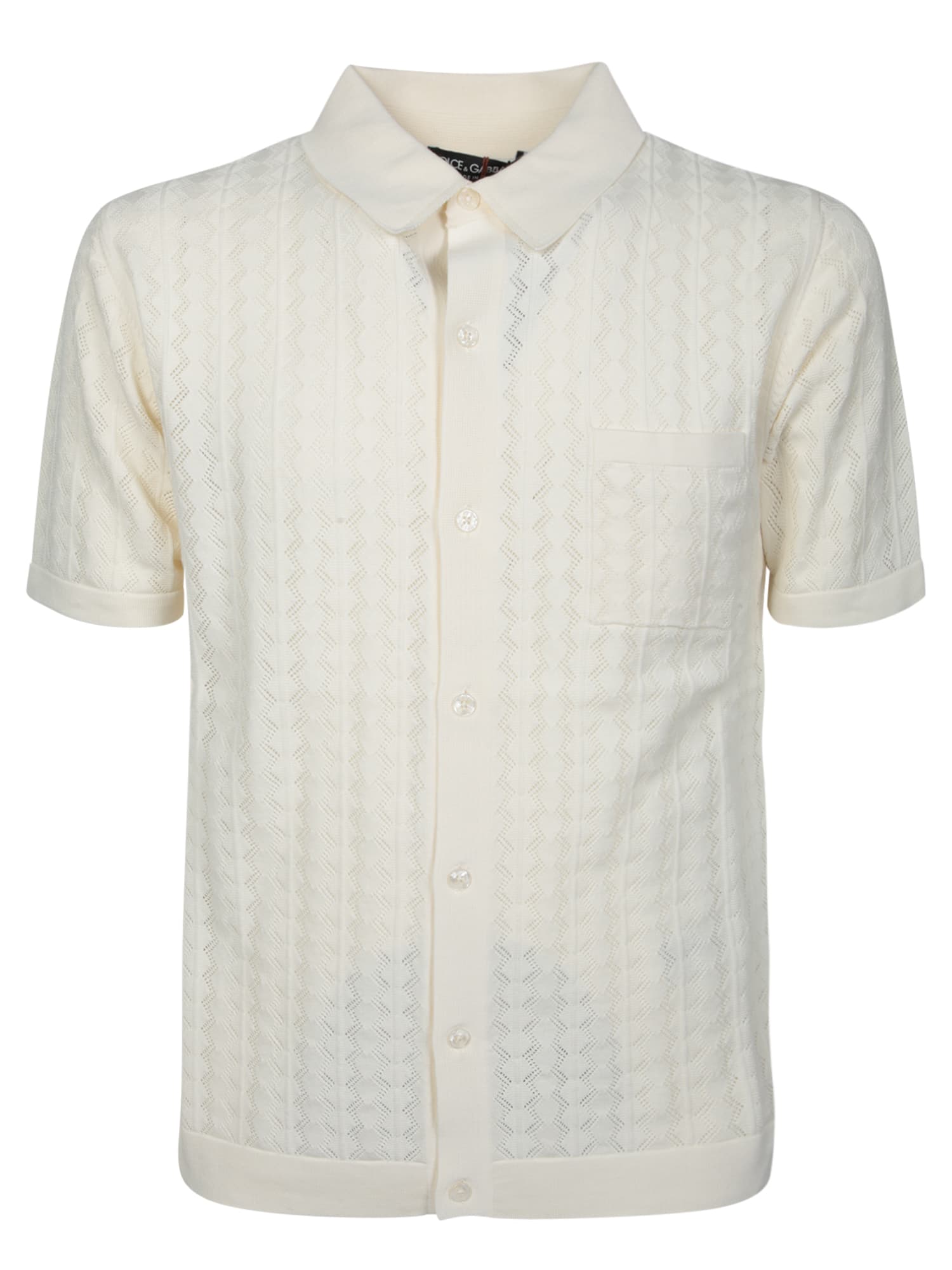 Perforated Cotton Knit Shirt
