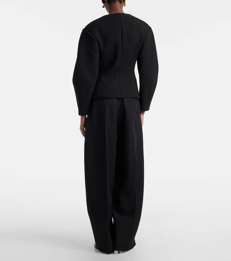 Man's virgin wool wide-leg pants