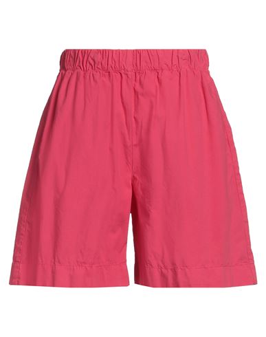 Woman Shorts & Bermuda Shorts Magenta Size L Cotton