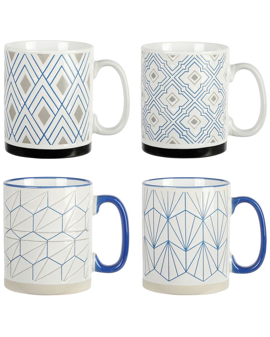 Parkmill 4pc Stoneware Coffee Mug Set